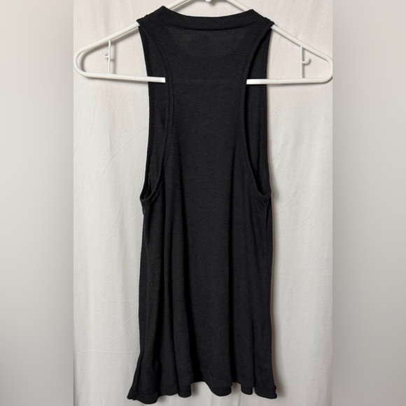 Free People Black Ribbed Tank Top Size Small Petite - Picture 5 of 7